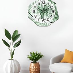 OLIVE TREE White & Black Printed Geometric Wall Clock-50