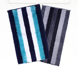 CROWN MATTINGS Blue 1400 GSM Microfibre Bath Rugs-picture-21