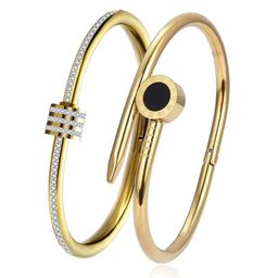 DressBerry Women 2 American Diamond Gold-Plated Kada Bracelet-52