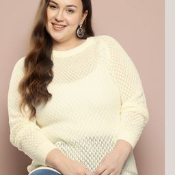 Sztori Plus-Size Open-Knit Pullover-image-11