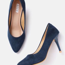 ELLE Women Velvety Finish Slim Heel Pumps-22