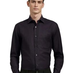 Louis Philippe Purple Cotton Regular fit Geometric Shirts-picture-45