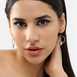 Sohi Gold Plated Party Designer Stone Drop Earrings image 3