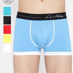 La Intimo Multicolored Comfort Fit Trunks - Pack Of 6-image-30