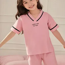 StyleCast x Revolte Girls Printed V-Neck T-shirt With Shorts-picture-41