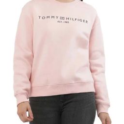 Tommy Hilfiger Pink Logo Regular Fit Sweatshirt-image-79
