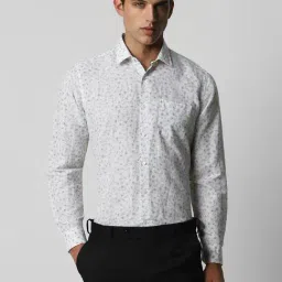 Van Heusen White Regular Fit Printed Shirts-image-91