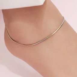 Zavya Serpentine Harmony Triple Tone Plated 925 Sterling Silver Anklet-image-62