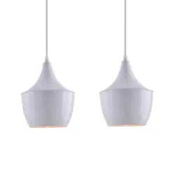 Homesake Pear Shade White Metal Vintage Pendant Light - Set of 2 (Bulb not included)-image-9