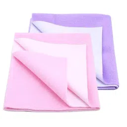Elementary Smart Dry Waterproof Bed Protector Sheet Pack of 2 Lilac & Pink - Small-23