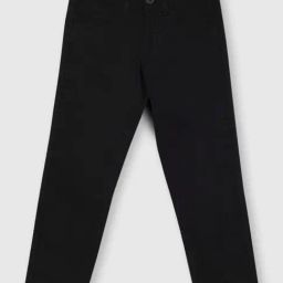 United Colors of Benetton Boys Black Mid Rise Trousers-image-44