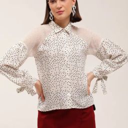 Elle Off White Printed Shirt-image-65