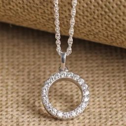 Clara 92.5 Sterling Silver Circle of Life Pendant with Chain for Women-image-96