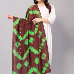 Satrani Brown Printed Dupatta-picture-30