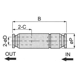 PISCO Straight Check Valve Union 46 mm² Effective Section Area, 12 mm Suitable Tube, CVU12-12-picture-18
