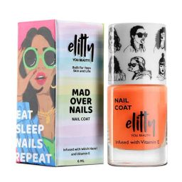 Elitty Mad Over Nails Matte Nail Polish Juicy Gossip (Orange) - 6 ml-image-37