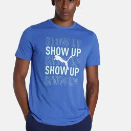 Puma Blue Regular Fit Printed Sports Tshirt-picture-23