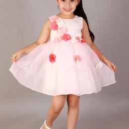 KidsDew Kids Pink Applique Dress-image-35