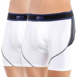 TRYB White Skinny Fit Trunks - Pack of 2-image-45