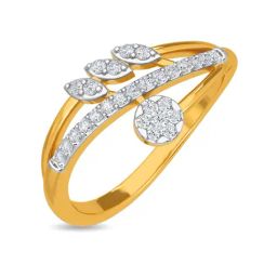 Kisna Diamond & Gold Jewellery Shreeya 14k (585) Diamond & Gold Ring For Women-image-9