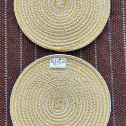 BulkySanta Yellow 2 Pcs Round Table Placemats-image-95
