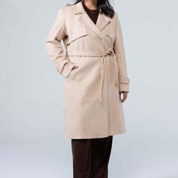 20Dresses Lapel Collar Double Breasted Midi Overcoat-picture-28
