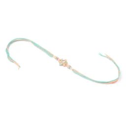 NVR Multicolor Floral Design Artificial Stones & Pearls Thread Rakhi - Set of 3 image 4