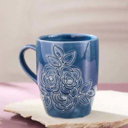 Fabindia Home Blue Ceramic Mug (400ml)-image-79