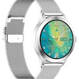 Fastrack Noir Pro Womens Smartwatch with Super AMOLED Display (Silver) image 3