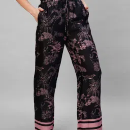 Drape in Vogue Black Print Pyjamas image 3