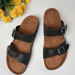 Mozafia Women's Black Slides-picture-20