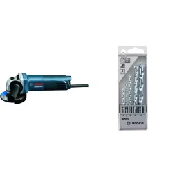 Bosch GWS 600 Professional Angle Grinder (Blue) & Bosch 2608590090 Masonry Drill Bit Set (5-Pieces)-1