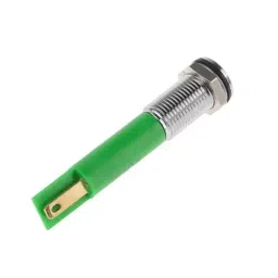 RS PRO Green Panel Mount Indicator 220V AC, Mounting Hole Size 8 mm, Termination Type Faston, Solder Lug, IP Rating IP67, Model No 9138735 image 2