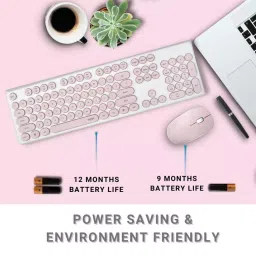 Rapoo X260 Pink Wireless Optical Piano Key Keyboard and Mouse Combo (Set of 2 Piece) image 2