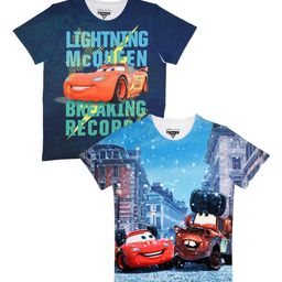 Disney by Wear Your Mind Boys Pack of 2 Printed Round Neck T-shirts-picture-27