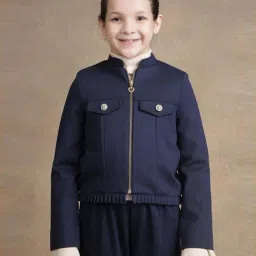 One Friday Kids Blue Regular Fit Jacket-picture-4