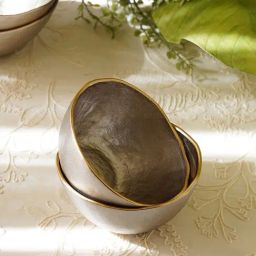 Pure Home and Living Taupe Dune Glass Small Bowls - Set of 2-48