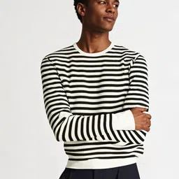 MACK JONNEY Men Striped Monochrome Pockets T-shirt-image-35