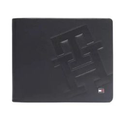 Tommy Hilfiger Black Wester Leather Textured Wallet-image-43