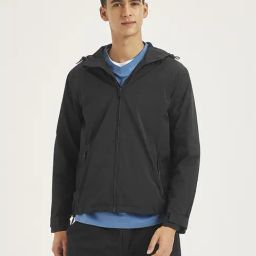 Levi's Black Regular Fit Hooded Jacket-image-3