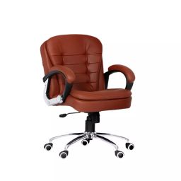 Da URBAN Milford BrownLeatherette Revolving Chair-21