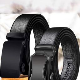 The Roadster Lifestyle Co Set Of 2 Textured Formal Belts-image-56