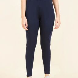 Sweet Dreams Navy Mid Rise Sports Tights-image-91