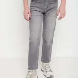 Octave Kids Grey Cotton Regular Fit Jeans-image-65