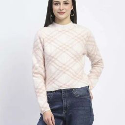 MADAME Peach Print Sweater-image-37