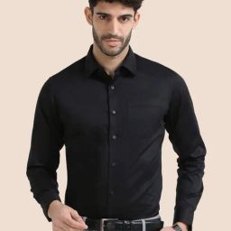 The Formal Club Raven Black Comfort Fit Shirt-image-46