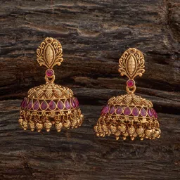 Kushal's Fashion Jewellery Dome Shaped Jhumkas Earrings-picture-48