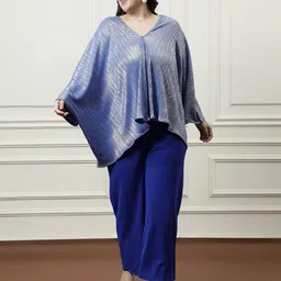 Athena Ample Pleated Top With Trouser Co-Ords-33