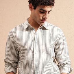 HIGHLANDER Relaxed Fit Checked Cutaway Collar Cotton Casual Shirt-picture-45