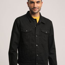 EVERBLUE Men Black Denim Jacket-picture-42